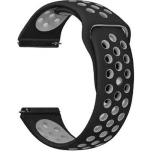 Ремінець для смарт-годинника BeCover Nike Style for Motorola Moto 360 2nd Gen. Black-Grey (705756)