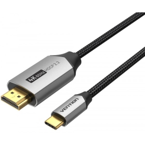 Кабель синхронізації даних Vention USB 3.1 Type-C M - HDMI M, 1.5m 4K 60 Гц (CRBBG)