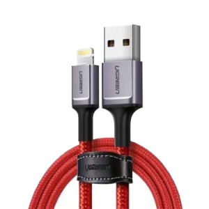 Кабель синхронізації даних UGREEN US293 Lightning To USB 2.0 A Male 1m Red (80635)