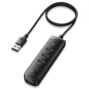 Хаб USB UGREEN 4-port 1м USB 2.0 CM416 Black (80657)