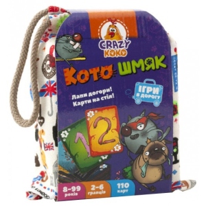 Настільна гра карткова (5-7 років) Vladi Toys в мішечку "Котошмяк" укр. (VT8077-09)