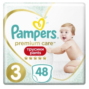 Одноразові підгузки-трусики Pampers Premium Pants 3 48 шт. (8001090759795)