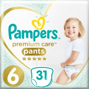 Одноразові підгузки-трусики Pampers Premium Care Pants Размер 6 Extra Large (15+ кг), 31 шт. (81670017)