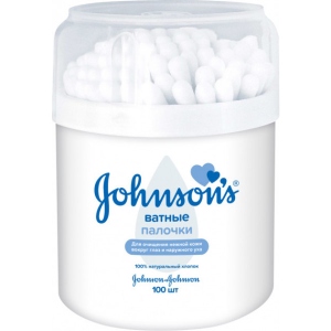 Вушні палички дитячі Johnson’s Baby 100 шт. (8002110313461) купити