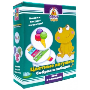 Настільна гра розвиваюча (5-7 років) Vladi Toys Кольорові жабенята, рус. (VT8025-02)