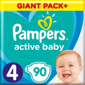 Одноразові підгузки Pampers Active Baby Розмір 4 (9-14 кг), 90 шт. (81680837)
