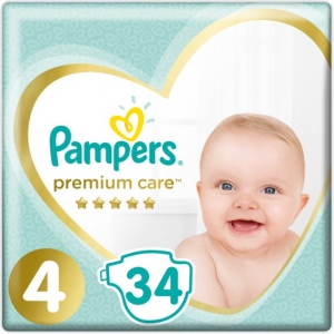 Одноразові підгузки Pampers Premium Care Розмір 4 (9-14 кг), 34 шт. (81689701)
