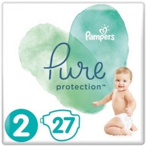 Одноразові підгузки Pampers Pure Protection Розмір 2 (4-8 кг), 27 шт. (81737802)