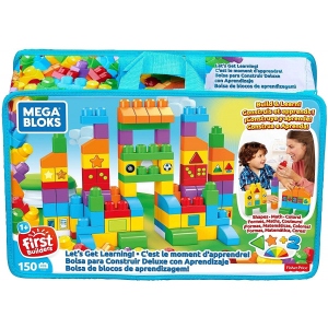 Пластиковий конструктор для малюків Mega Bloks Делюкс (150 дет.) (FVJ49)