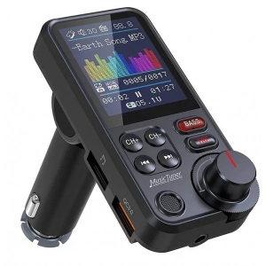 FM модулятор INSPIRE BT93 MP3 2xUSB 23W 12-24V Black (FM-BT93)