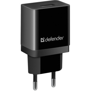Мережевий зарядний пристрій Defender EPA-10 Black 1xUSB (83572)