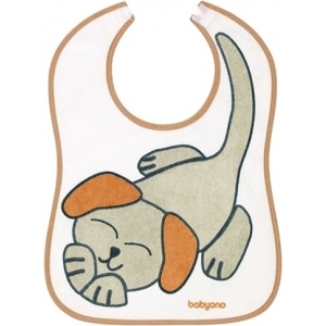 Нагрудник тканинний BabyOno Can Almost Eat Myself, коричневий (833)