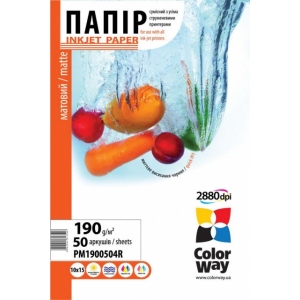 Фотопапір А4 Colorway A4 ПМ 190г/м-50л матовая