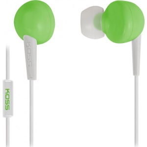 Навушники вкладиші дротові Koss KEB6iK Mic Green