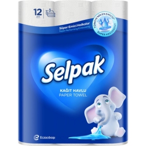 асортимент Рушники паперові SELPAK 12 шт. (8690530125001)