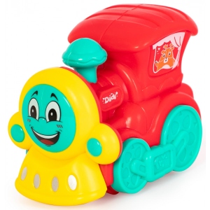 Інерційний ігровий транспорт для малюка Baby Team 8620 паровозик червоний