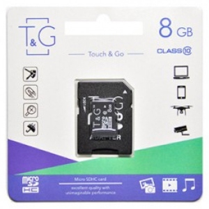 Карта пам'яті T&G MicroSDHC 8GB Class 10 + SD-adapter (TG-8GBSDCL10-01) продаж