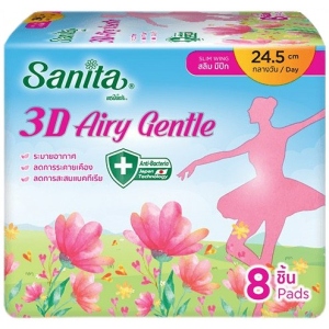 Прокладки гігієнічні Sanita 3D Airy Gentle Slim Wing 8 шт. (8850461090704)