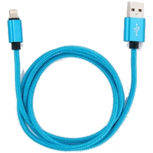 Кабель синхронізації даних DENGOS USB-Lightning 1m Blue (NTK-L-MT-BLUE)