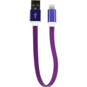 Кабель синхронізації даних DENGOS USB-Lightning 0.2m Purple (PLS-L-SHRT-PLSK-PURPLE)