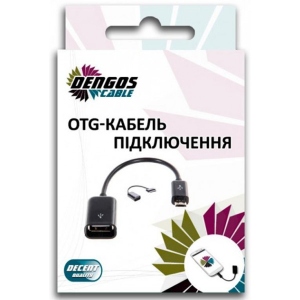 Кабель синхронізації даних DENGOS OTG USB-microUSB 0.15m White (S-K07-WHITE)