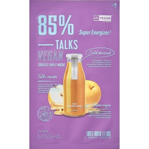 Маска для обличчя Missha тканевая Talk Vegan Squeeze Super Energizer 27 г (8809643533751)