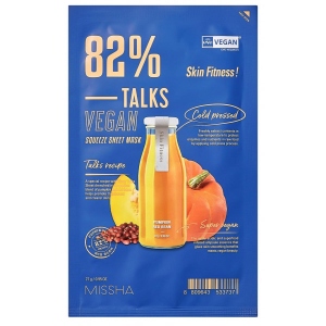 Маска для обличчя Missha Talk Vegan Squeeze Skin Fitness тканевая 27 г (8809643533737)