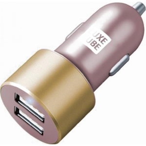 Автомобільний зарядний пристрій Luxe Cube 2USB 17W Pink (8886668686228)