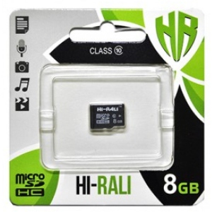 Карта пам'яті Hi-Rali MicroSDHC 8GB Class 10 (HI-8GBSDCL10-00)