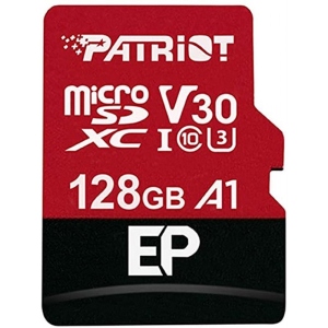 Карта пам'яті Patriot MicroSDXC 128GB UHS-I/U3 Class 10 EP A1 R90/W80MB/s + SD-adapter (PEF128GEP31MCX)