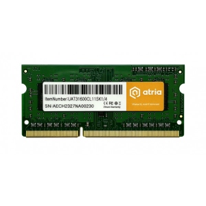 Память DDR ATRIA SO-DIMM DDR3 4/1600 (UAT31600CL11SK1/4)