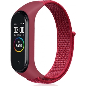 Ремінець для фітнес-браслету BeCover Nylon Style for Xiaomi Mi Smart Band 5 Red (705431)