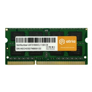 Память DDR ATRIA SO-DIMM DDR3 8/1600 (UAT31600CL11SK1/8)