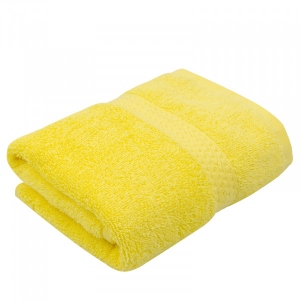 Рушник банний Home Line махровий бордюр жовтий 70х140 (125954)