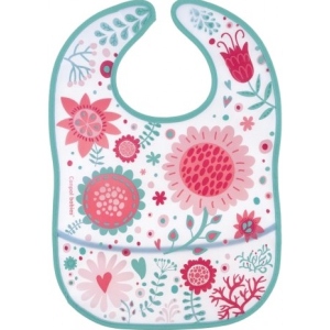 Нагрудник пластиковий Canpol babies з кишенею Wild Nature рожевий (9/234_pin)