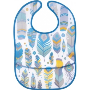 Нагрудник пластиковий Canpol babies з кишенею Wild Nature бірюзовий (9/234_tur)