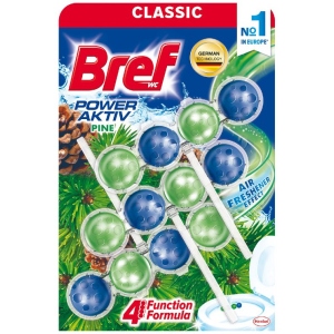 Туалетний блок Bref Сила актив Хвоя Триопак 3*50 г