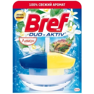 Туалетний блок Bref Дуо-Актив Лимон с корзинкой 50 мл