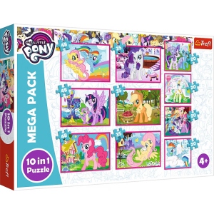 Пазли картонні (3-4 роки) Trefl Магічний світ маленьких поні/Hasbro: Моя маленька поні 10в1 (90353)
