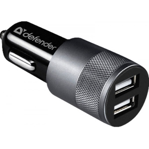 Автомобільний зарядний пристрій Defender 2 USB 2.1А UCA-21 5V/2.1A (83821) Київ