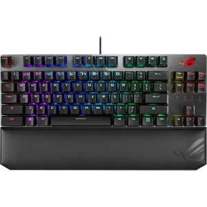 Клавіатура дротова ігрова Asus ROG Strix Scope NX TKL Deluxe RGB 84key USB Black (90MP00N6-BKRA00)