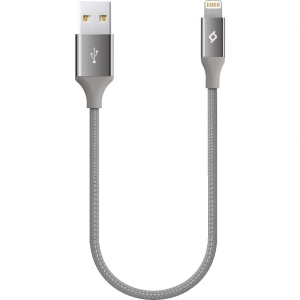 Кабель синхронізації даних Ttec USB Lightning (M/M) AlumiCable Mini 0.3m Space Gray (2DK28UG)