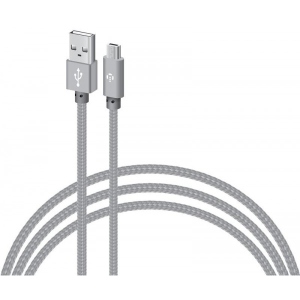 Кабель Intaleo CBGNYL2 USB-microUSB 2m Grey (1283126477683)