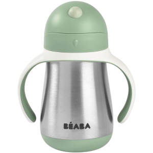 Поїльник-непроливайка дитячий Beaba з трубочкою Beaba 250 мл Green (913535)