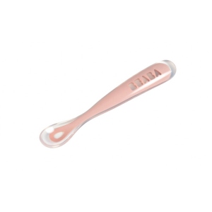 Дитяча ложечка Beaba силіконова ергономічна 4+ міс Pink (913464)