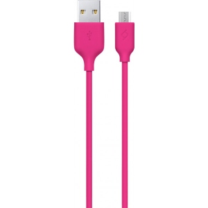 Кабель синхронізації даних Ttec USB - microUSB 1.2m Pink (2DK7530P)