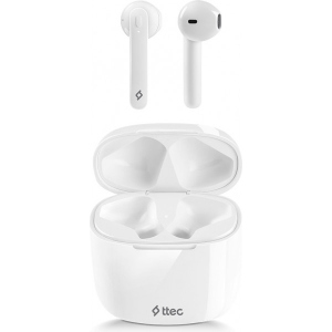Навушники вкладиші бездротові TWS Ttec AirBeat Lite White (2KM129B)