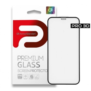 Захисне скло для смартфону Armorstandart Pro for Apple iPhone 12/12 Pro Black 0.33mm 3D (ARM57355)
