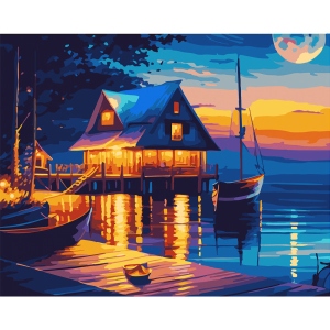 Картина за номерами Santi Уїк-енд на озері 40x50 см (954515)