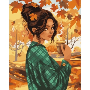 Картина за номерами Santi Осіння кава 40x50 см (954689)